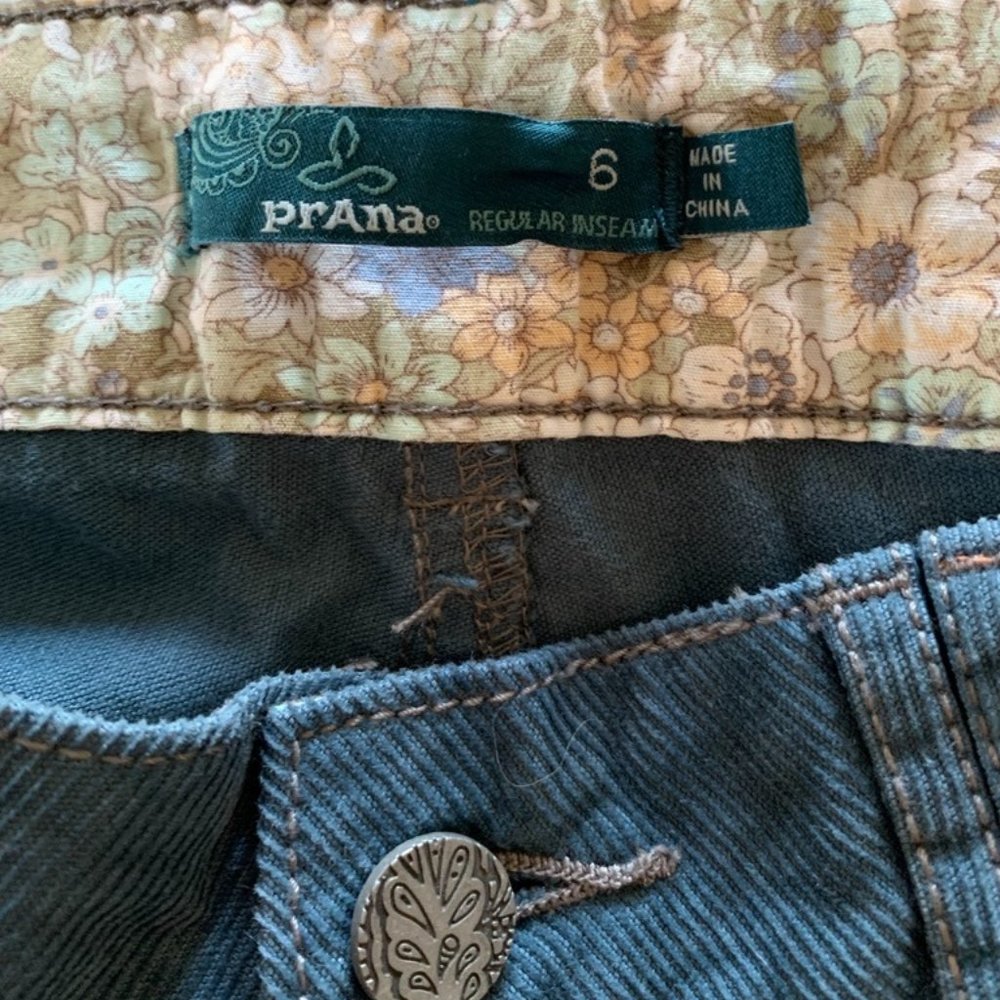 Prana Breathe Blue stretch cords Fall size 6